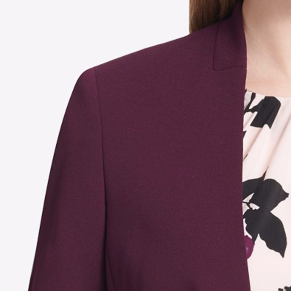 Calvin Klein Collarless Open-Front Blazer, 6 - Picture 4 of 5